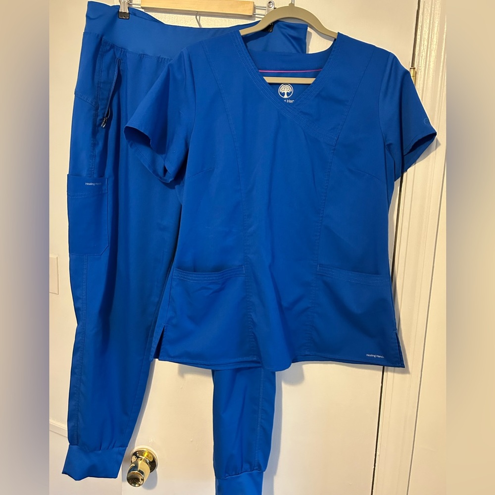 Healing Hands Women’s Scrub Set Royal Blue